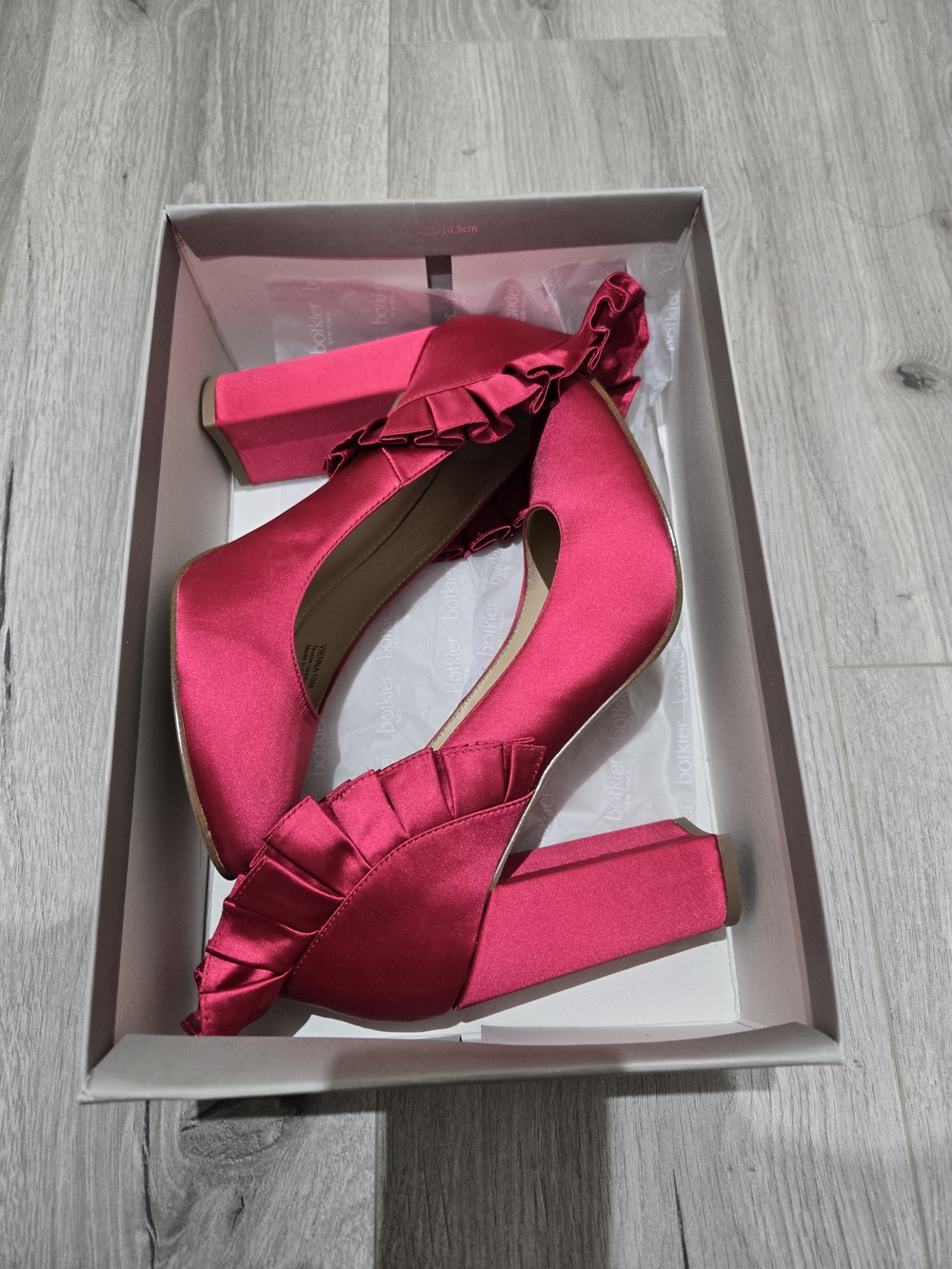 Botkier Fuchsia Ruffle Satin Pumps - Picture 2 of 6